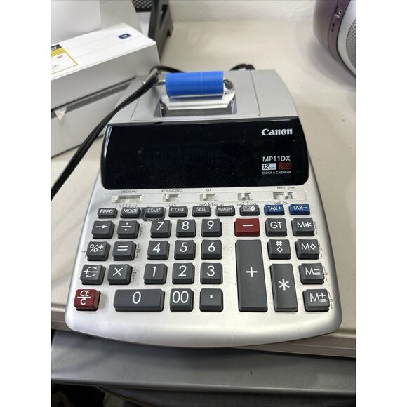 Canon MP11DX-2 2198C001 12-Digit Desktop Calculator Color Silver Size Large EUC - Picture 7 of 7